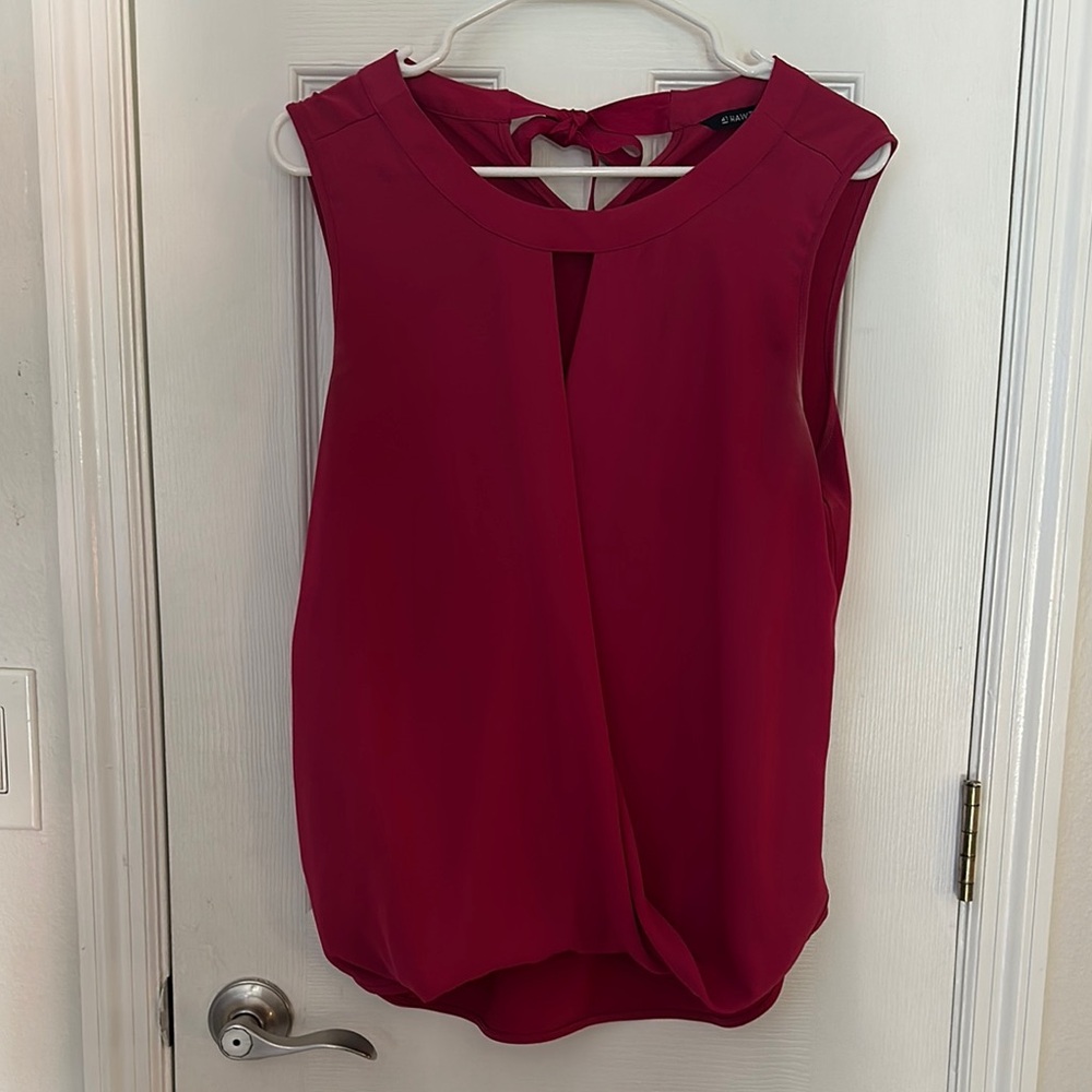 41 Hawthorn Pink Asymmetrical Sleeveless Blouse